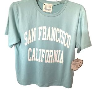 French Pastry San Francisco Crop Top Mint Green Small NWT